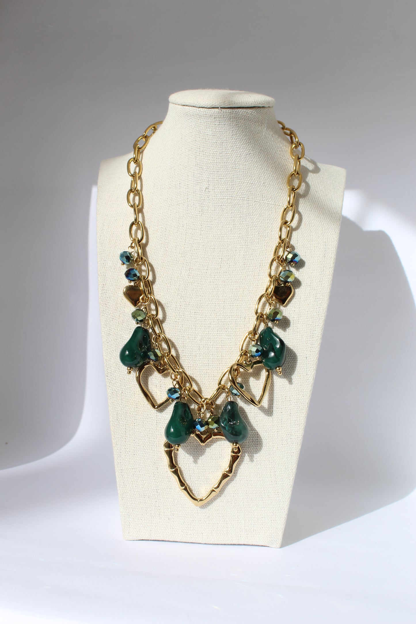 Collana “Cuore D’autunno” verde