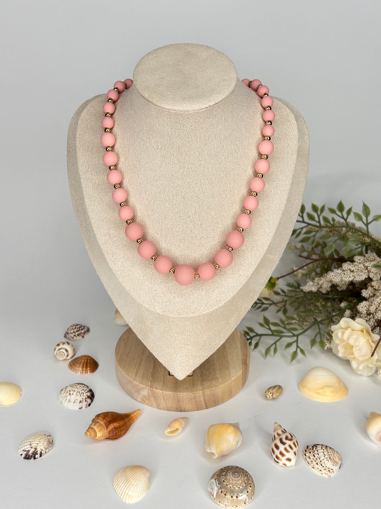 Collana Perle rosa
