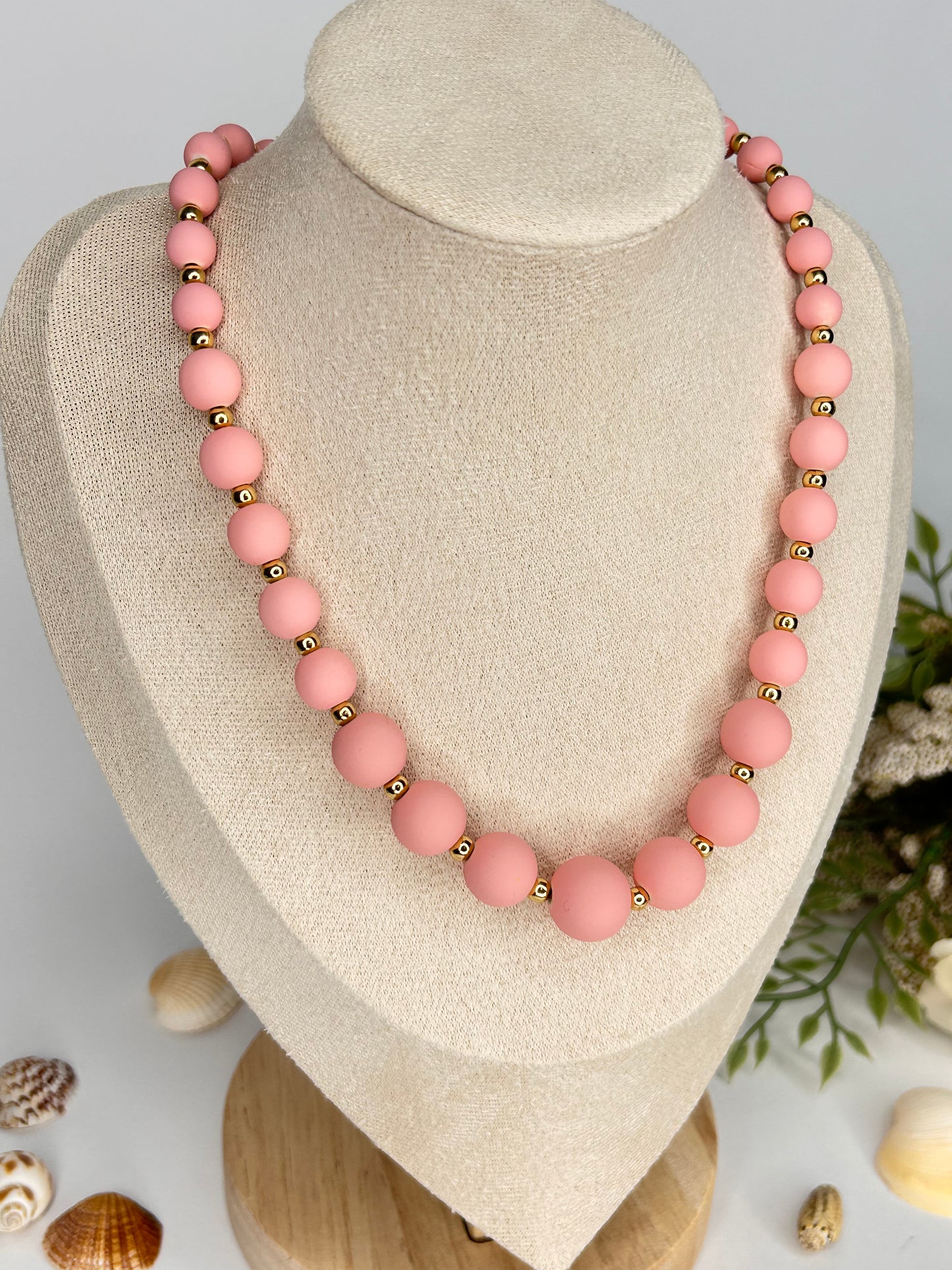 Collana Perle rosa