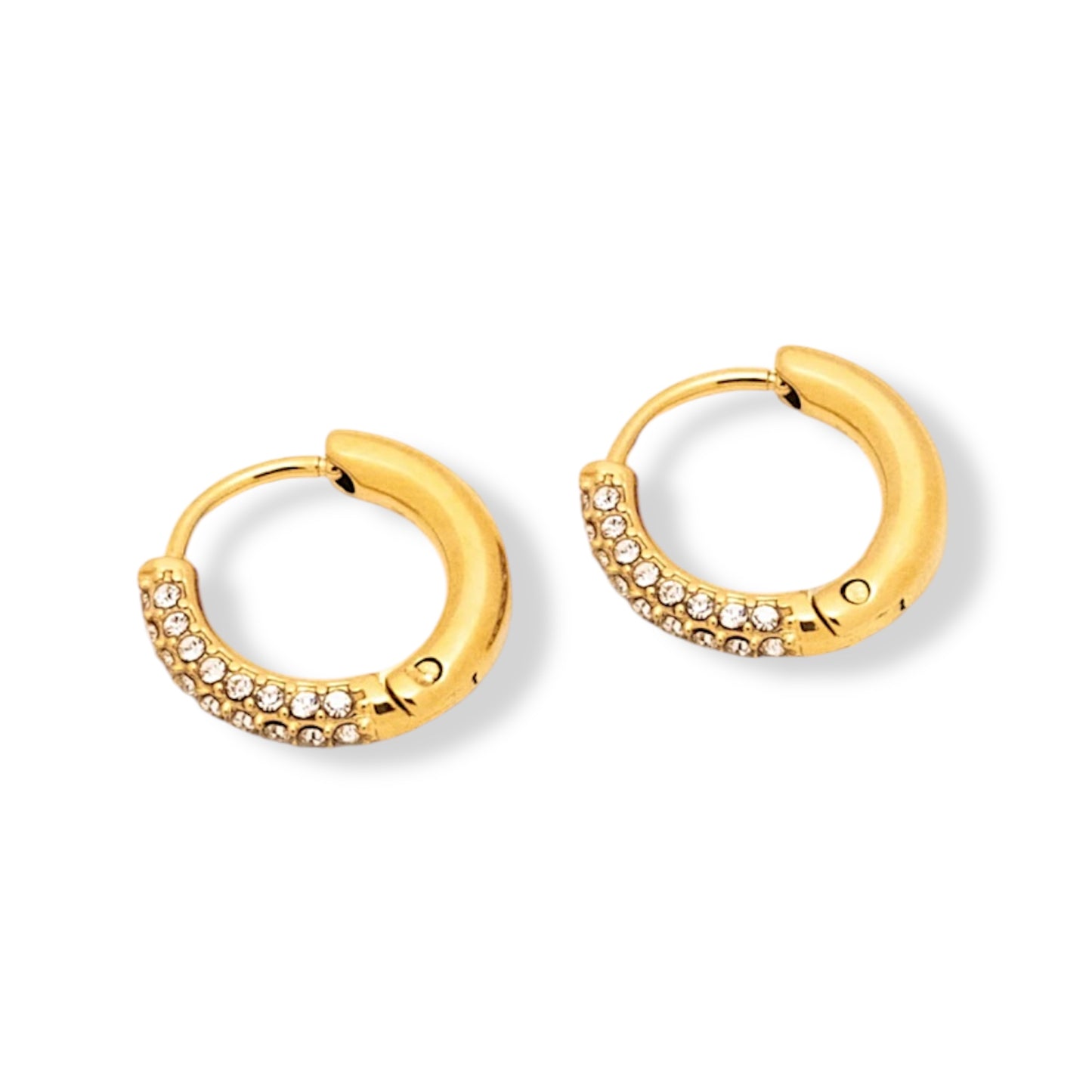 Orecchini mini circle strass