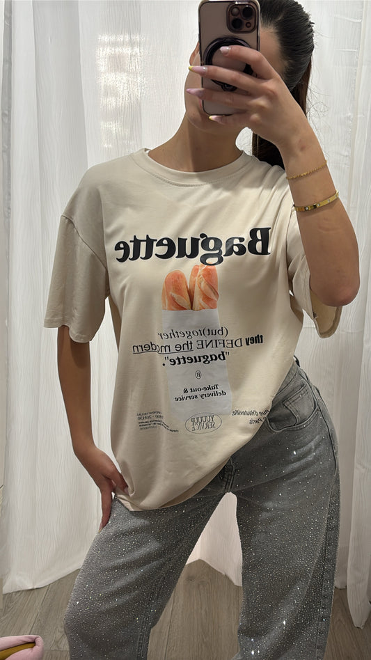 Maglia baguette beige
