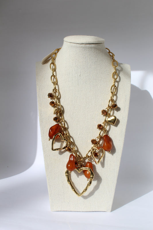 Collana “Cuore D’autunno” rosso