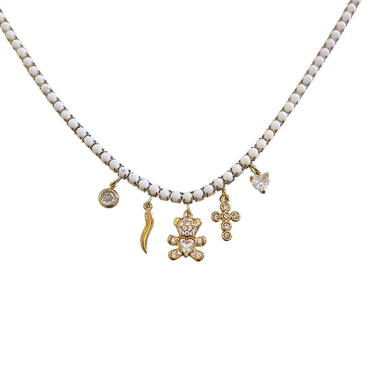 Collana Beatrix bianca