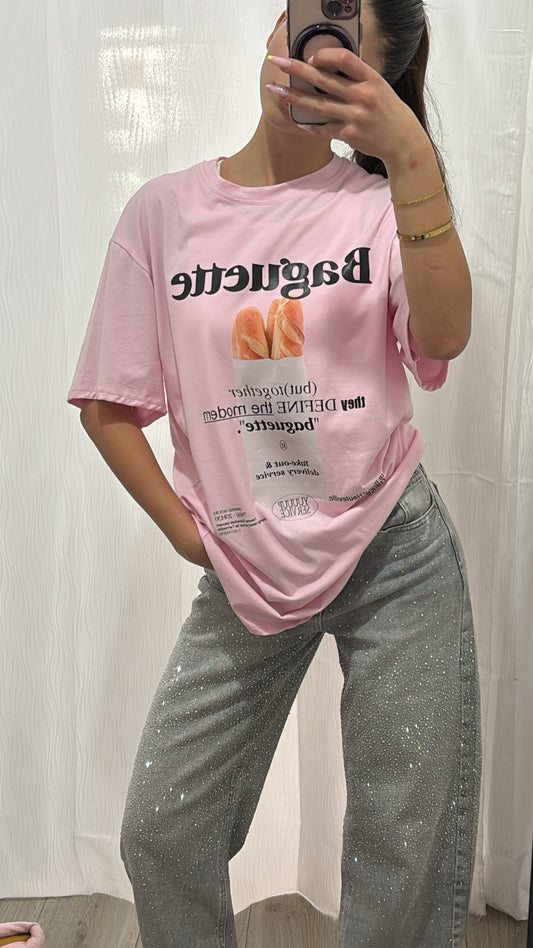 Maglia baguette rosa