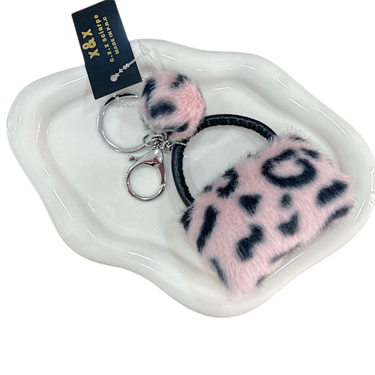 Portachiavi mini bag leopardata
