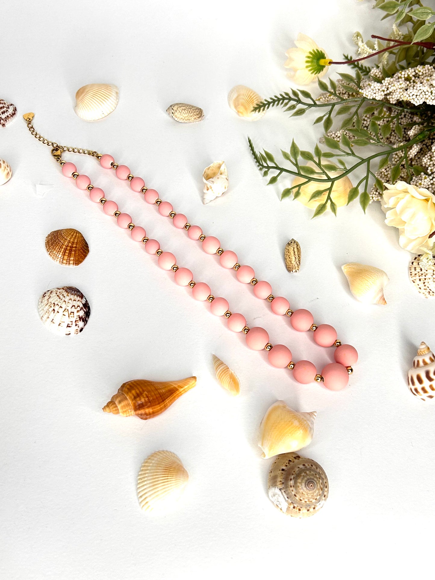 Collana Perle rosa