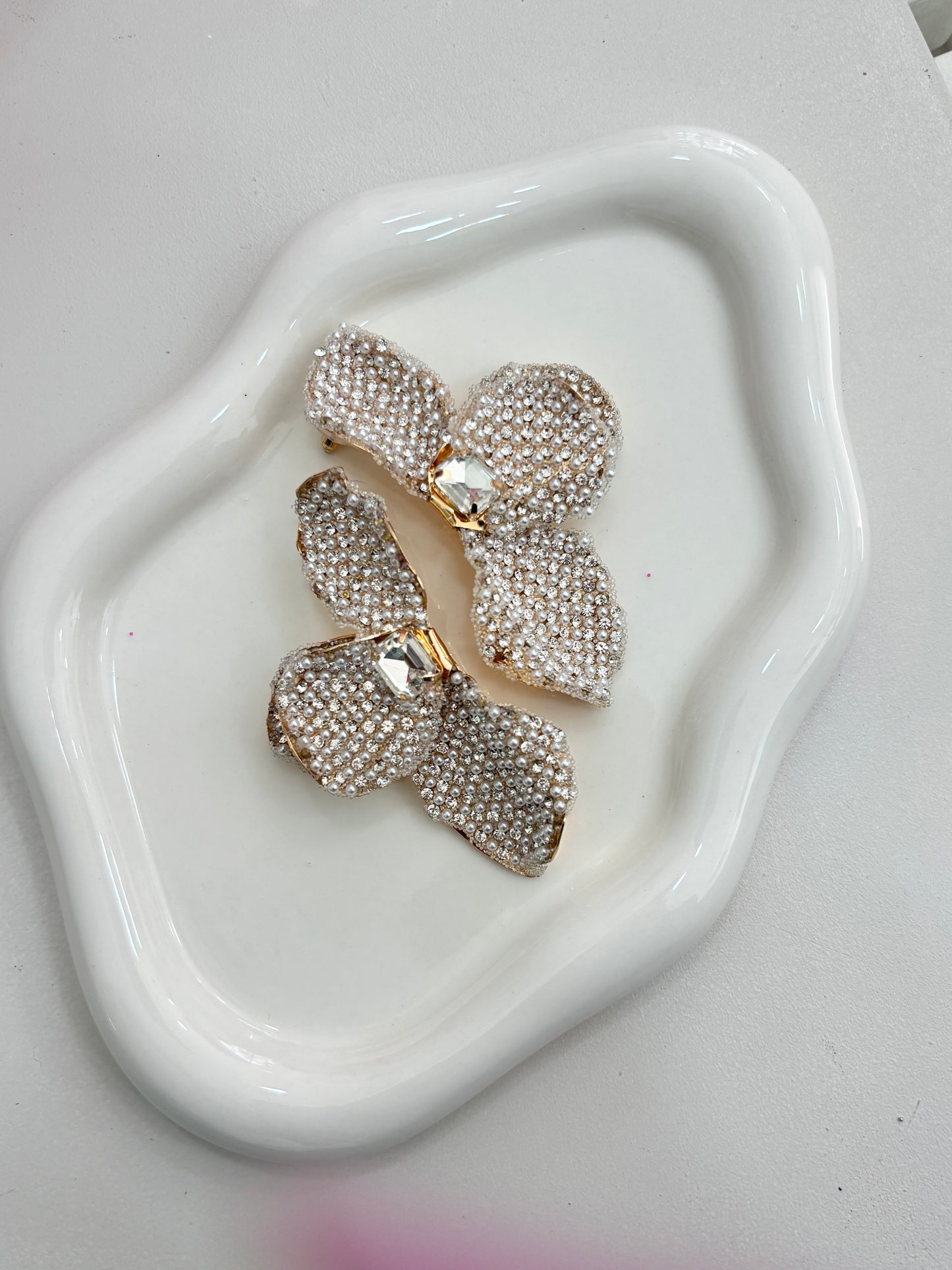 Orecchini Foglia Strass Gemma