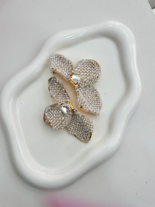 Orecchini Foglia Strass Gemma
