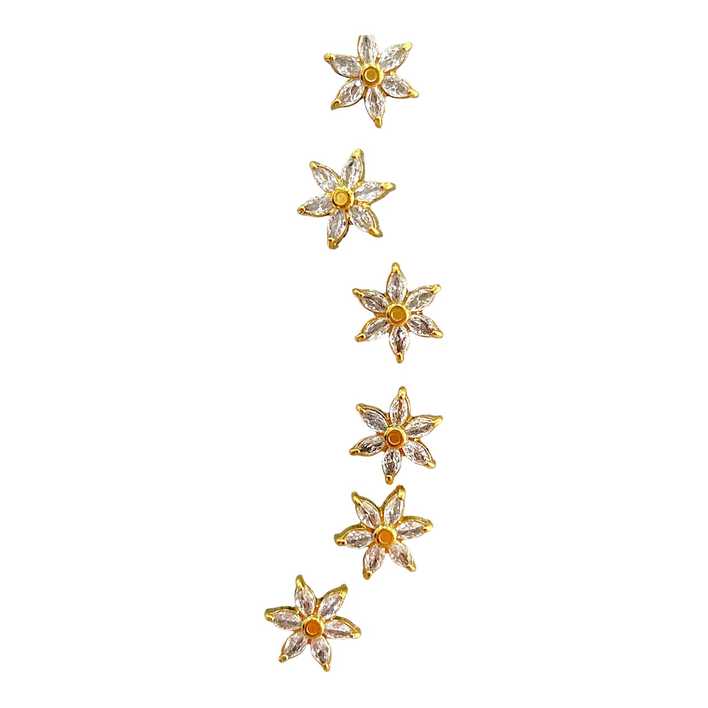 SET DI ORECCHINI FIORE CRISTALLI