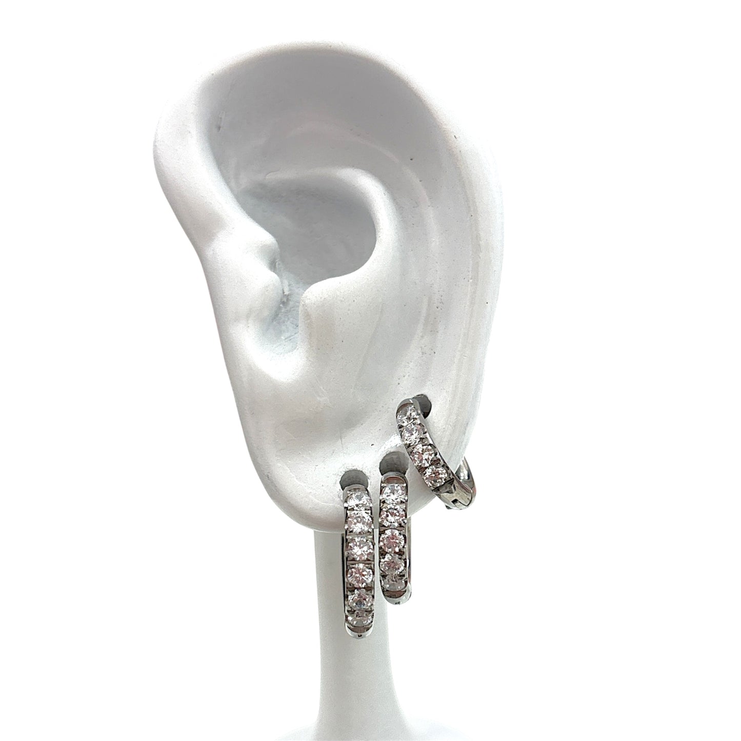Set di orecchini circle strass