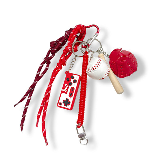 Charm bag Football red