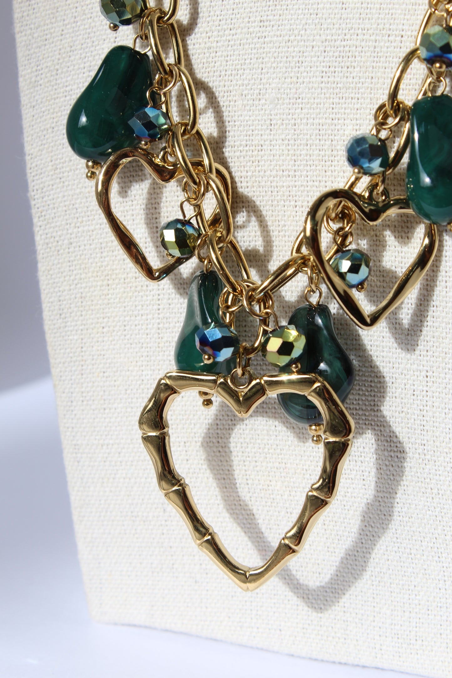 Collana “Cuore D’autunno” verde