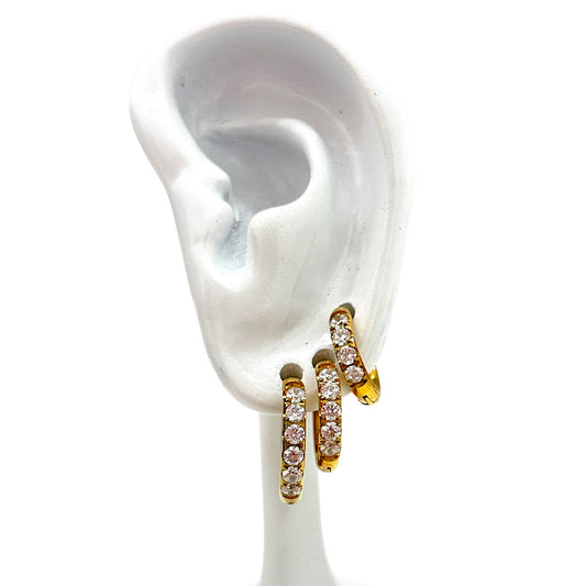 Set di orecchini circle strass