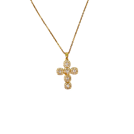 Collana Croce strass