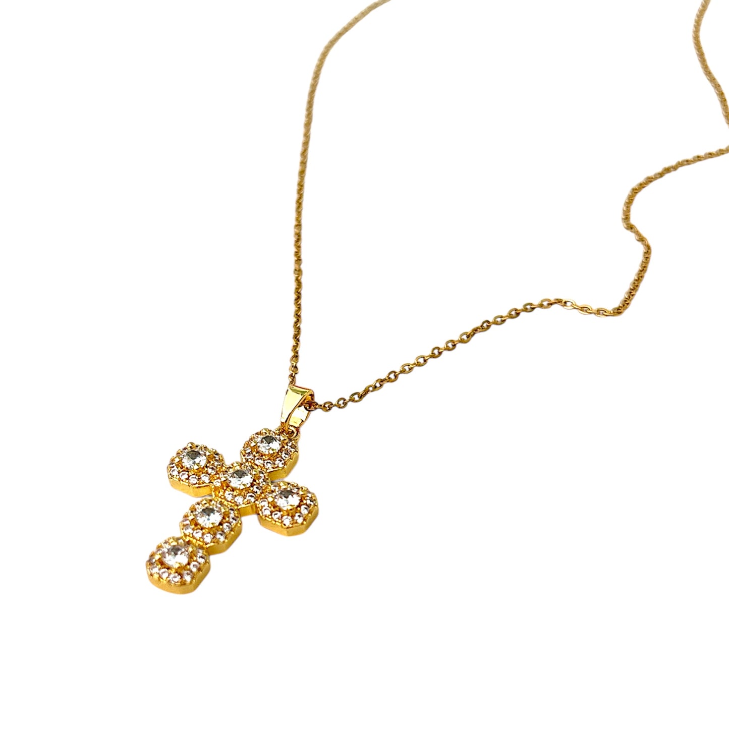 Collana Croce strass