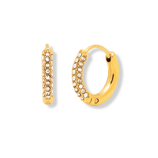Orecchini mini circle strass