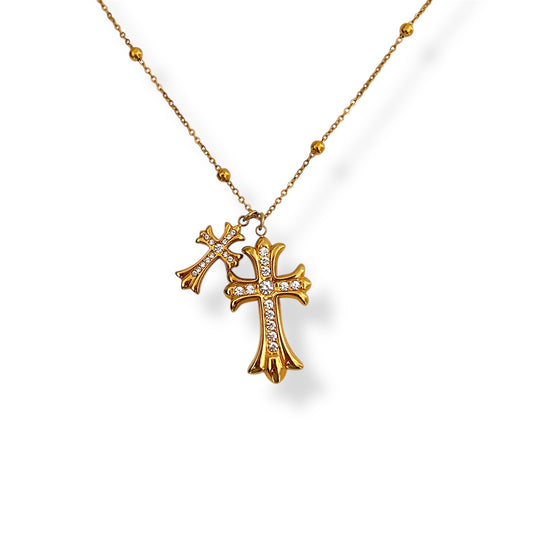 Collana double croce