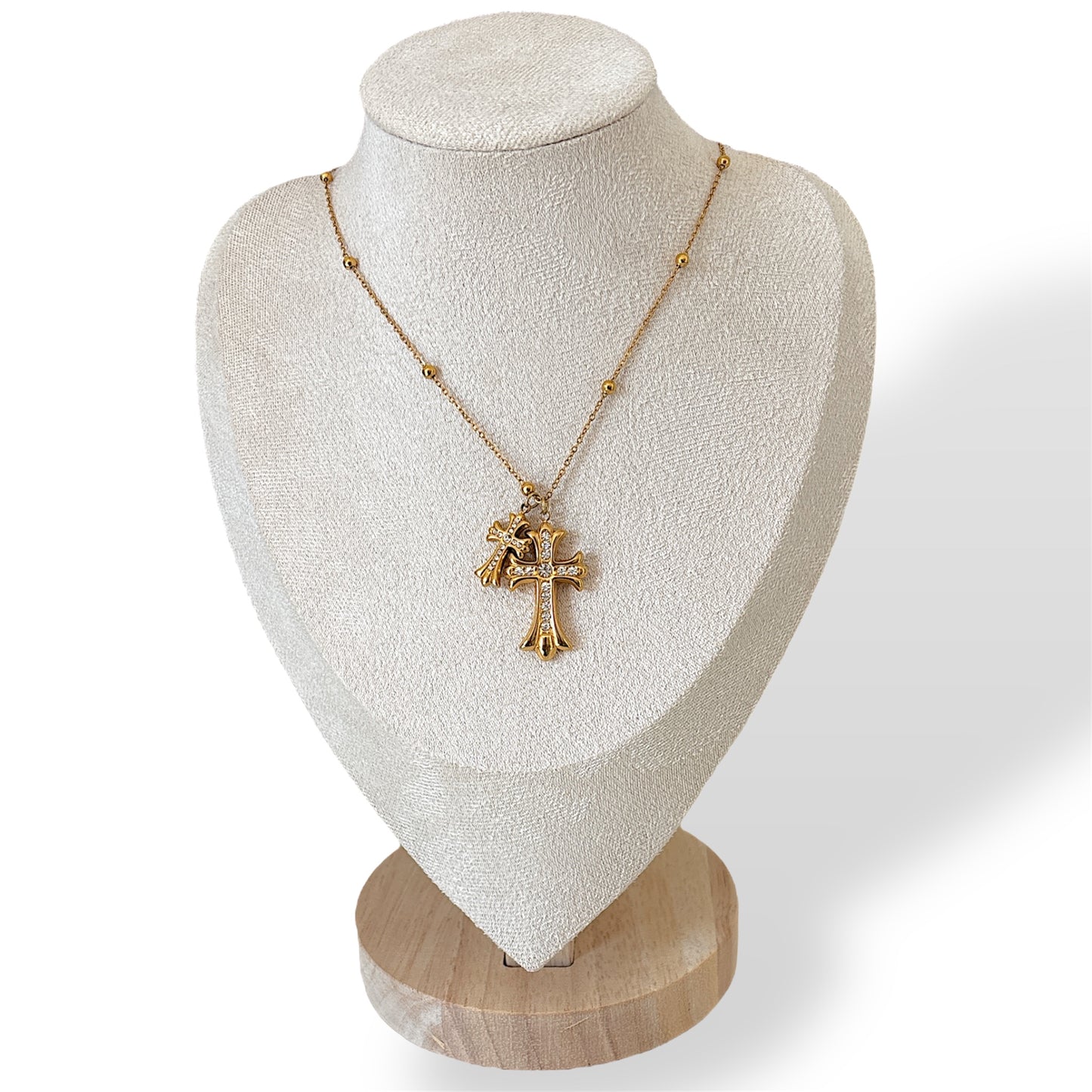 Collana double croce